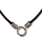 Bico Leather Necklaces Silver 